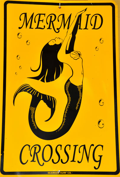 Mermaid Crossing sign